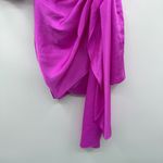 Solace London Marcie One Shoulder Draped Knot Mini Dress in Fuchsia Pink Sz 2 Photo 5