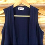 Zenana Lov’ ME open front burnout cotton knit waterfall vest size medium Photo 2