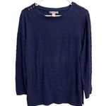 Banana Republic  Shoulder Button Crew Neck Pullover Sweater Blue Size Medium Photo 1