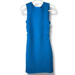 Anthropologie By Textured Pull-On Sleeveless Crewneck Ruched Mini Shift Dress Photo 2