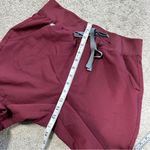 FIGS Women’s High Waisted Zamora Jogger Scrub Pants Pull On in Burgundy ST Photo 12