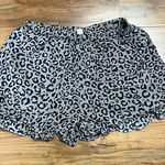 American Eagle XS Women's Crepe Leopard Print Lounge Shorts Ruffle Flowy Photo 0