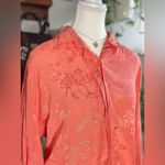 Okief & Okief Coral Floral Silk Blend Button Photo 2