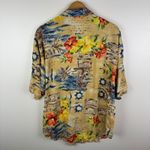 Alexander Campbell Vintage Hawaiian Shirt Size 16 Floral Button Up Aloha‎ Island Tan Photo 3