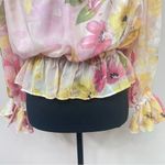 LoveColette Crop Blouse Off Shoulder Floral Sz M Cottagecore Milkmaid Boho Pink Size M Photo 5
