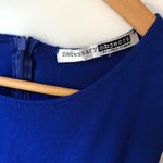 Nordstrom Blue Black Striped Dress Fit Flare Sleeveless S Photo 3