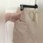 Honey & Sparkle Nylon Cargo Skirt Tan Beige Khaki Mini Skirt Size Medium Photo 2