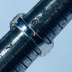 Women Fashion Ring Size Approximately 6.25 Silver Tone Metal Shade of Red Center Photo 3