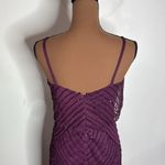 Adrianna Papell Art Deco beaded Gown Color Plum Size 2 Photo 8