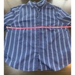 Roamans‎ Striped Shirt Blouse Womens Plus Size 22W Button Up Blue Church Office Photo 6
