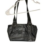Fossil  Women's Black Leather Satchel Handbag with Double Handles Photo 1