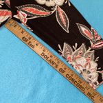 Ann Taylor  square neck floral print brown cream white orange red trendy size XL Photo 7