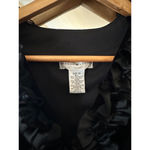 London Style Women's Black Velvet Dress Size 12 Photo 2