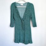 AUGUSTE Diamond Rumba Green & White Dot Mini Dress Size 4 Photo 2
