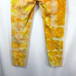 White House | Black Market  Size 2 Jeans Handmade Tie Dye Yellow Skinny Crop 235 Photo 10