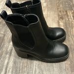 AQUA  Black Ankle Boots with Chunky Heel Size 6 Photo 2