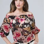 White House | Black Market 2xHP💝EUC WHBM Floral burnout blouse in xs Photo 0