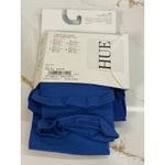 Hue  Opaque Footless Tights Women Size 1/S-M Control Top Blue Nautical New Photo 1