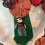 Guatemalan Peruvian Folk Art Worry Doll Heart Shaped Wreath 12 Unique Dolls Photo 7