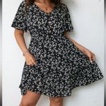 SheIn VCAY Boho Ditsy Floral Print Butterfly Sleeve Ruffle Hem Summer Dress Photo 1