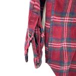 Madewell Size XS Button Up Long-Sleeve Shirt Red Blue White Plaid Classic FLAWED Photo 2