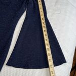 Ralph Lauren Lauren Dress Womens 8 Navy Blue Bell Sleeve Metallic Sheath Party Photo 6