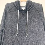 PINK - Victoria's Secret  Marled Black Stretch Pullover Oversized Hoodie Size XS Photo 3