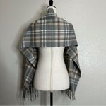 NWOT 100% Cashmere Germany Gray Plaid Scarf Photo 4