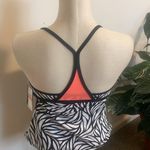Nike  swim tank Black White animal Tankini Top Racer Back Neon Accents Size small Photo 7