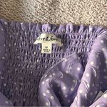 For Love & Lemons  Chelsea puff sleeve purple polka dot tie front top Photo 7