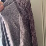 Purple Lavender Dolman Lace Loose Knit Crew Top Photo 2
