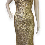 Primavera Couture  Elegant Gold Sequin Evening Gown Photo 0