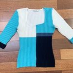 Vertigo Paris  | Color block Knit Blue White Top Photo 0