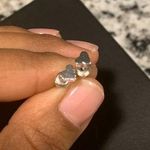 Mini Heart Earrings Dipped In White Gold! So Cute And dainty! Brand new! Silver Photo 3