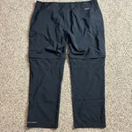 Columbia Womens Convertible Pant Classic Size 24W Black Silver Ridge Zip Off Leg Photo 1