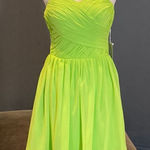 Women’s Lime Green Short Chiffon Prom Party Homecoming Dress Size 8 NWT Green Photo 0