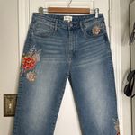 Driftwood  Stella floral charm embroidered straight leg jeans Photo 3