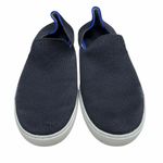 Rothy's  The Original Slip On Black Slip On Sneakers with Blue Trim Photo 1
