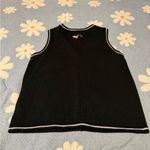 White Stag Vintage  Black V-Neck Sweater Vest with Reindeer Christmas Design Photo 1