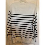 black stripe on off white 1/4 button sweater size xl womens Photo 2