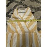 Christopher & Banks  Yellow‎ White Striped Tie Back Midi Dress Women’s  Size 16 Photo 7