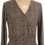 Michael Kors Michael Smocked Mini Cheetah Ruffle Dress Photo 4