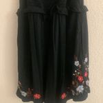 American Eagle romper | size medium | black with red flower embroidered Photo 3