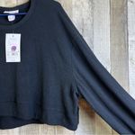 Isabel XXL Black Ribbed Cropped Maternity Crewneck Long Sleeve Top Size undefined Photo 6