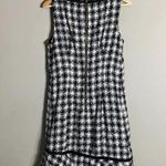 Karl Lagerfeld Paris Tweed Metallic Boucle Shift Mini Dress Womens 4 Black White Photo 3