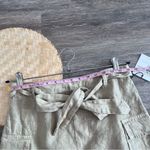 Bella Dahl Nwt ‎ 100% linen Cargo mini skirt in palm green size M womens Photo 4