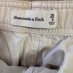 Abercrombie & Fitch Y2K Beige Cotton Womens Cargo Pants Utility Trousers 26x27 Photo 4