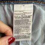 Old Navy  Size 14 Jean High Waisted Rise WOW Flare Blue Denim Light Wash Grunge Photo 7