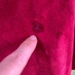 In Suede Women's Red Vintage 100% Leather Suede Cape Jacket Size L Size L Photo 7