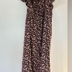 Torrid NWT Stretch Challis Flutter Sleeve Jumpsuit Dasha Ditzy Floral Deep Black Photo 4